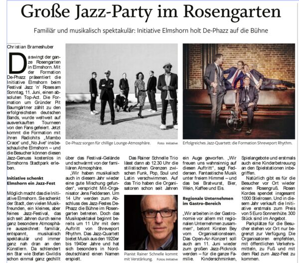 Große Jazz-Party im Rosengarten