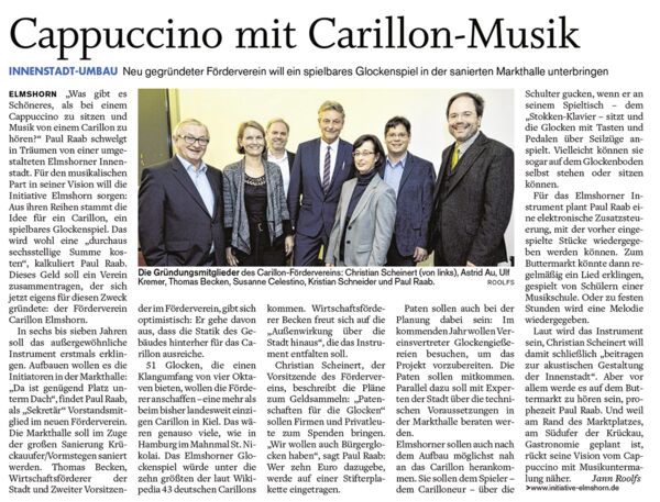 Cappuccino mit Carillon-Musik.